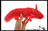 NEW Jumbo 12" Axolotl Fidget - Large Wiggle Articulated Jointed Moving Axolotyl Toy - Unique