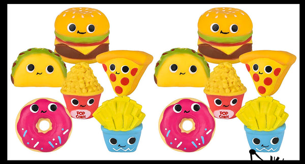 NEW - Fast Food Squishy Squeeze Stress Ball Soft Doh Filling - Like Sh ...