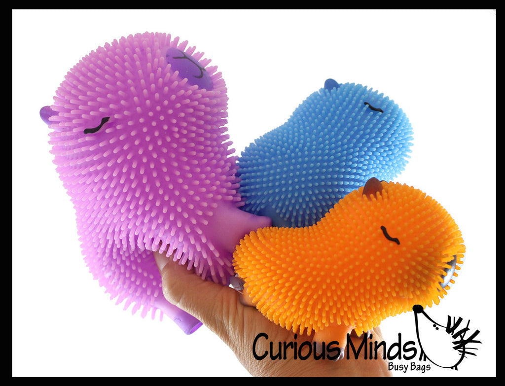 NEW - Capybara Family Set of 3 Puffer Air- Filled Squeeze Stress Balls - Large Rodent  -  Sensory, Stress, Fidget Toy