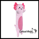 NEW - Axolotl Cute Large Long Skinny Plush Stuffed Animals Body Pillow - Adorable Soft and Cuddly Mini Animal Plushie Plushy