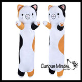 Cat Cute 20" Large Long Skinny Plush Stuffed Animals Body Pillow - Adorable Soft and Cuddly Mini Animal Plushie Plushy