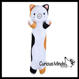 Cat Cute 20" Large Long Skinny Plush Stuffed Animals Body Pillow - Adorable Soft and Cuddly Mini Animal Plushie Plushy