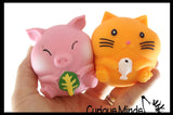 Marshmallow Animal Stress Balls - Ultra Soft Kneadable Fidget Squish Balls - Amazingly Soft