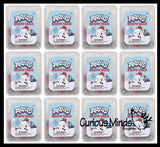 Melting Snowman Putty Slime - White Slime with Snow Man Parts - Eyes, Stick Arms and Carrot Nose - Christmas Party Favor Winter