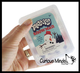 Melting Snowman Putty Slime - White Slime with Snow Man Parts - Eyes, Stick Arms and Carrot Nose - Christmas Party Favor Winter