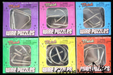 Mini Metal Wire Brain Teaser Puzzles - Individually Wrapped - Logic Untwist the Knots - IQ Toy Mind Mental Game