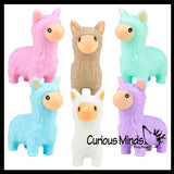 Cute Colorful Tiny Alpaca Figurines - Mini Toys - Small Novelty Prize Toy - Party Favors - Gift Llama