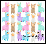 Cute Colorful Tiny Alpaca Figurines - Mini Toys - Small Novelty Prize Toy - Party Favors - Gift Llama