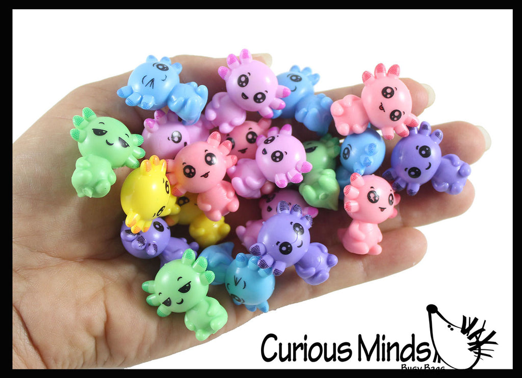 Cute Colorful Tiny Axolotls Figurines - Mini Toys - Small Novelty Prize Toy - Party Favors - Gift