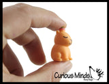 Colorful Tiny Capybara Figurines - Mini Toys - Small Novelty Prize Toy - Party Favors - Gift Rodent Collectible