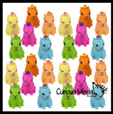 Colorful Tiny Capybara Figurines - Mini Toys - Small Novelty Prize Toy - Party Favors - Gift Rodent Collectible