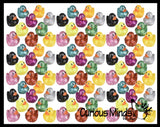 Small 1.5" Glitter Rubber Ducks - Rubber Duckies - Cute Novelty Prize Reward Giveaway