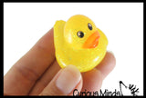 Small 1.5" Glitter Rubber Ducks - Rubber Duckies - Cute Novelty Prize Reward Giveaway