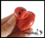 Small 1.5" Glitter Rubber Ducks - Rubber Duckies - Cute Novelty Prize Reward Giveaway