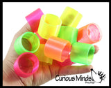 Small 1.25" Plastic Transparent Spring Coil Novelty Toys - Fun Party Favors for Kids & Adults - Easter Egg Gifts