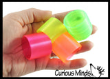 Small Easter Spring Coil Toy Mix of 24 - Bunny Shaped 1.25" Plastic Rainbow Spring Coil Novelty Toys - Fun Party Favors for Kids & Adults - Easter Egg Gifts