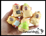 NEW - Capybara Dressed Mini Slow Rise Squishy Toy - Memory Foam Spongy Stress Fidget Ball