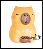 NEW - Capybara Dressed Mini Slow Rise Squishy Toy - Memory Foam Spongy Stress Fidget Ball