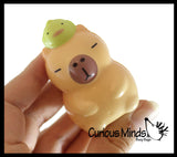 NEW - Capybara Dressed Mini Slow Rise Squishy Toy - Memory Foam Spongy Stress Fidget Ball