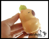 NEW - Capybara Dressed Mini Slow Rise Squishy Toy - Memory Foam Spongy Stress Fidget Ball