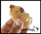 NEW - Capybara Dressed Mini Slow Rise Squishy Toy - Memory Foam Spongy Stress Fidget Ball