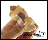 NEW - Capybara Dressed Mini Slow Rise Squishy Toy - Memory Foam Spongy Stress Fidget Ball