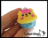 NEW - Cupcake Animal Food Mochi Squishy - Kawaii -  Cute Individually Wrapped Toys - Sensory, Stress, Fidget Party Favor Toy