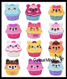 NEW - Cupcake Animal Food Mochi Squishy - Kawaii -  Cute Individually Wrapped Toys - Sensory, Stress, Fidget Party Favor Toy