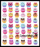 NEW - Cupcake Animal Food Mochi Squishy - Kawaii -  Cute Individually Wrapped Toys - Sensory, Stress, Fidget Party Favor Toy