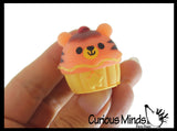 NEW - Cupcake Animal Food Mochi Squishy - Kawaii -  Cute Individually Wrapped Toys - Sensory, Stress, Fidget Party Favor Toy