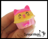 NEW - Cupcake Animal Food Mochi Squishy - Kawaii -  Cute Individually Wrapped Toys - Sensory, Stress, Fidget Party Favor Toy