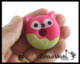 NEW - Donut Animal Food Mochi Squishy - Kawaii -  Cute Individually Wrapped Toys - Sensory, Stress, Fidget Party Favor Toy