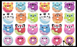 NEW - Donut Animal Food Mochi Squishy - Kawaii -  Cute Individually Wrapped Toys - Sensory, Stress, Fidget Party Favor Toy