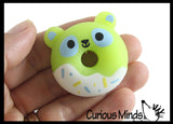 NEW - Donut Animal Food Mochi Squishy - Kawaii -  Cute Individually Wrapped Toys - Sensory, Stress, Fidget Party Favor Toy