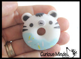 NEW - Donut Animal Food Mochi Squishy - Kawaii -  Cute Individually Wrapped Toys - Sensory, Stress, Fidget Party Favor Toy