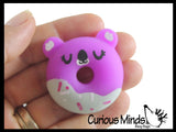 NEW - Donut Animal Food Mochi Squishy - Kawaii -  Cute Individually Wrapped Toys - Sensory, Stress, Fidget Party Favor Toy