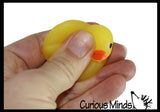 Duck Cute Animal Mochi Squishy Animals - Kawaii -  Cute Individually Wrapped Toys - Sensory, Stress, Fidget Party Favor Toy Gummy Duckies