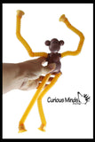 NEW - Cute Monkey Pull and Pop Snap Animal Expanding Flexible Accordion Tube Toy - Free Play - Open Ended Fidget Toy