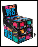 NeeDoh Pig Dig it Soft Doh Filled Stretch Ball - Ultra Squishy and Moldable Relaxing Sensory Fidget Stress Toy Nee Doh