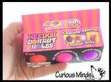 Nee-Doh Donut Holes Teenie Tiny Nee-Doh 6 Pack Soft Doh Filled Stretch Ball - Ultra Squishy and Moldable Relaxing Sensory Fidget Stress Toy