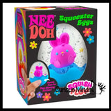 NEW - NeeDoh Egg Squeezter - Water Filled Ball with Bunny or Chick - Easter Toy Fidget Nee Doh