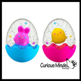 NEW - NeeDoh Egg Squeezter - Water Filled Ball with Bunny or Chick - Easter Toy Fidget Nee Doh