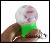 NEW - Nee Doh Snow Globe Stress Ball - Snowglobe With Santa Snowman Penguin