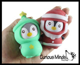 Cute Penguin in Christmas Themed Costume - Cute Removable Costume Doll Winter