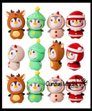 Cute Penguin in Christmas Themed Costume - Cute Removable Costume Doll Winter