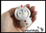 Cute Penguin in Christmas Themed Costume - Cute Removable Costume Doll Winter