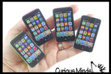 NEW - Cell Phone Theme Erasers - Novelty and Functional Adorable Eraser Novelty Treasure Prize, School Classroom Supply, - Party Favor