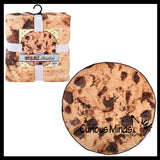 NEW - Fun Chocolate Chip Cookie Novelty Throw Blanket Wrap - Round 5 Foot Bedding