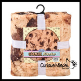 NEW - Fun Chocolate Chip Cookie Novelty Throw Blanket Wrap - Round 5 Foot Bedding