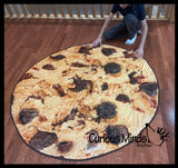 NEW - Fun Chocolate Chip Cookie Novelty Throw Blanket Wrap - Round 5 Foot Bedding